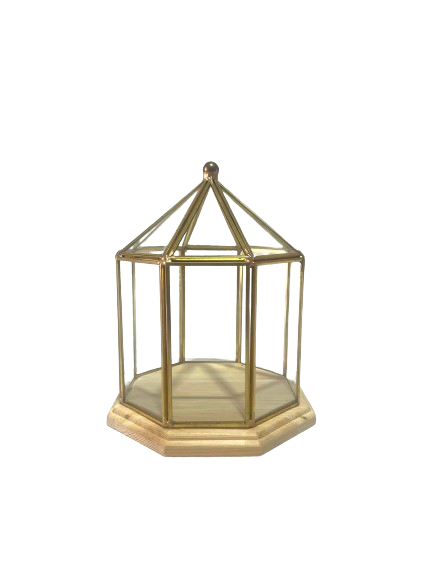 Gold Glass Container