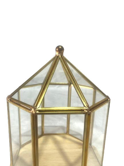 Gold Glass Container